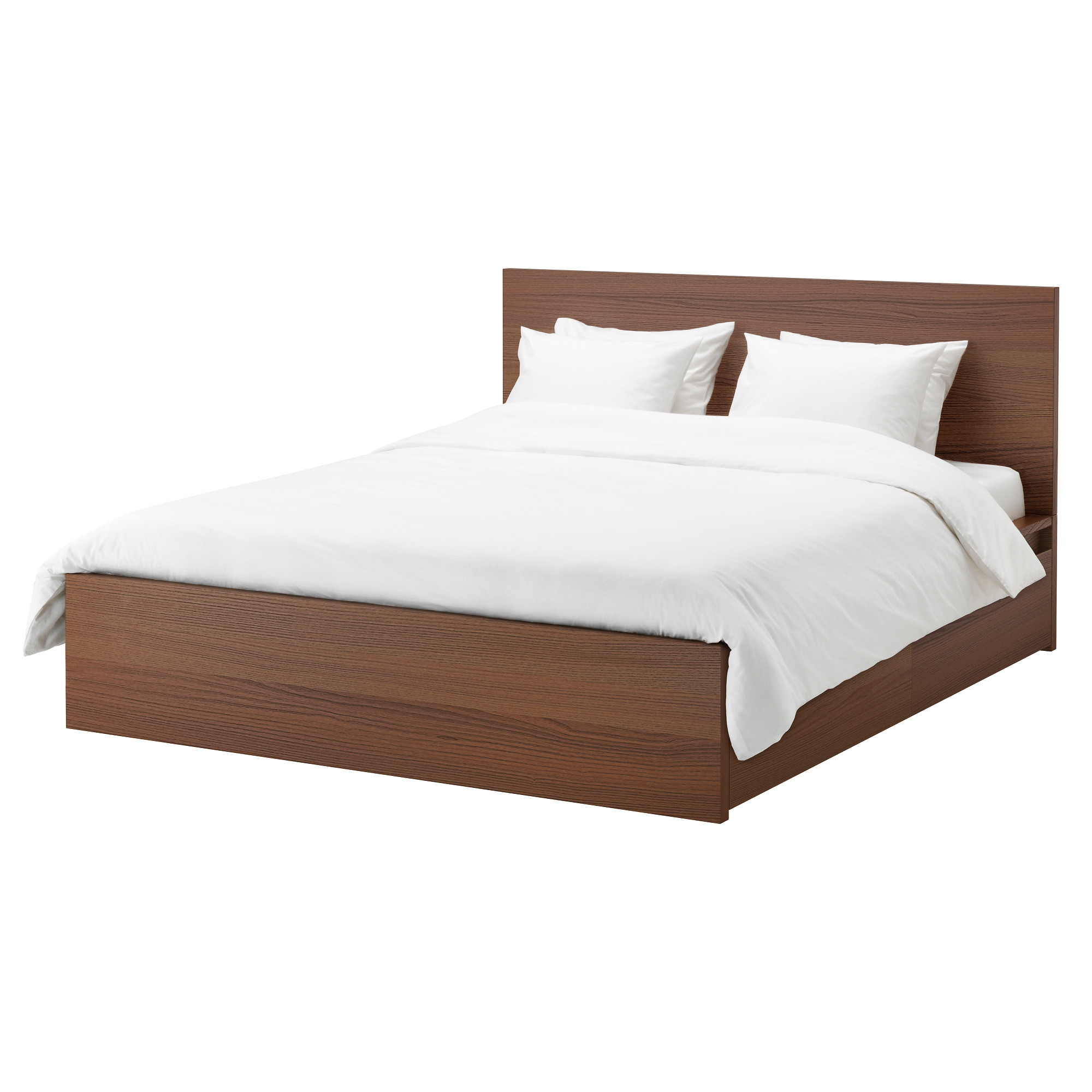 MALM Full bed with Lönset slatted & 4 boxes